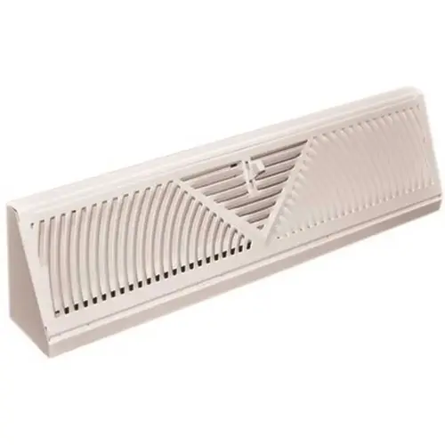 18 in. White Sunburst Face Baseboard Supply Diffuser 18 in. White Sunburst Face Baseboard Supply Diffuser