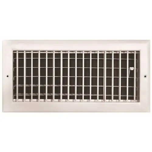 14 in. x 6 in. Adjustable 1 Way Wall/Ceiling Register White