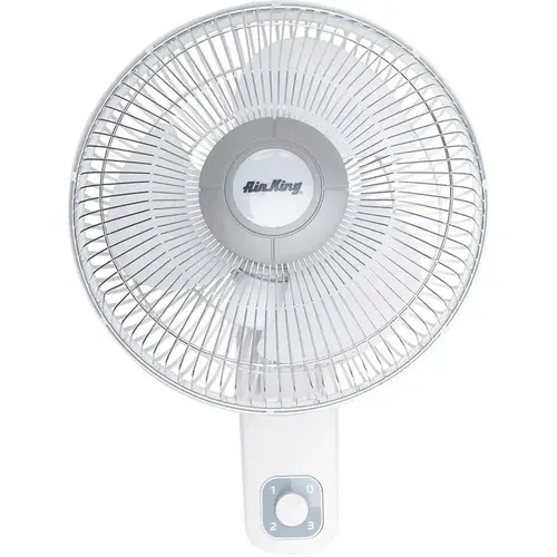 12 in. 3-Speed Wall Mount Oscillating Personal Fan White