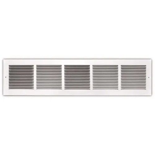 30 in. x 6 in. Return Air Grille 1/3 in. Fin Spacing White 30 in. x 6 in. Return Air Grille 1/3 in. Fin Spacing White