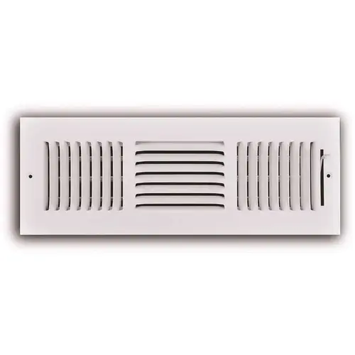14 in. x 4 in. 3-Way Wall/Ceiling Register White 14 in. x 4 in. 3-Way Wall/Ceiling Register White
