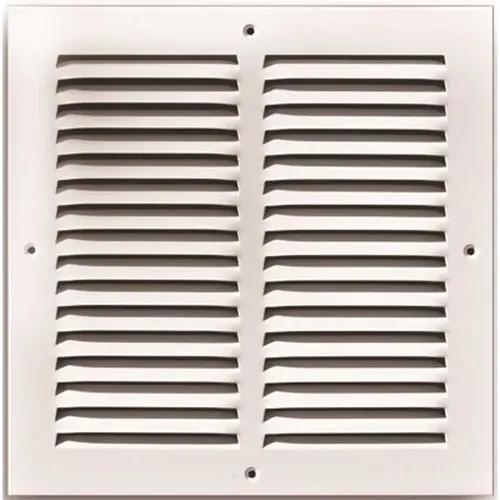 12 in. x 12 in. White Stamped Return Air Grille with 4 screw holes 12 in. x 12 in. White Stamped Return Air Grille with 4 screw holes