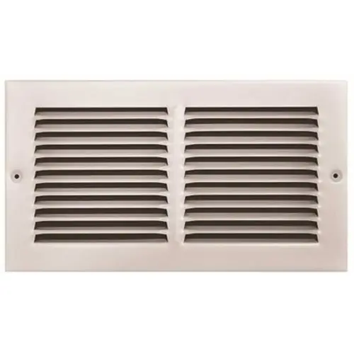12 in. x 6 in. White Stamped Return Air Grille