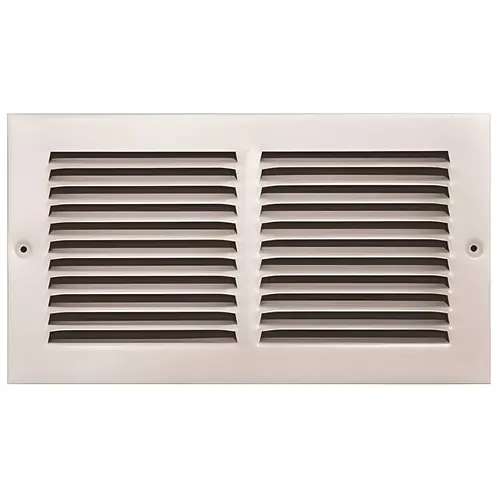 12 in. x 6 in. White Stamped Return Air Grille 12 in. x 6 in. White Stamped Return Air Grille