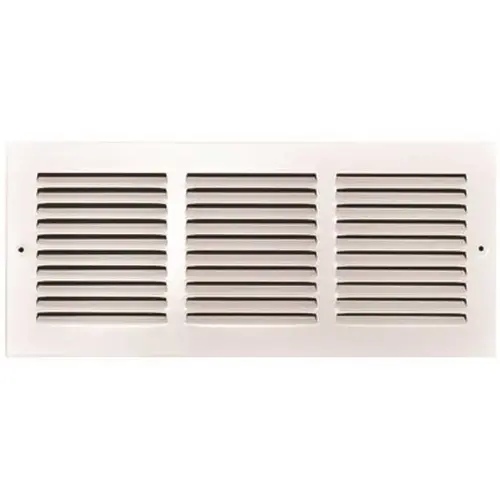 16 in. x 6 in. White Stamped Return Air Grille 16 in. x 6 in. White Stamped Return Air Grille