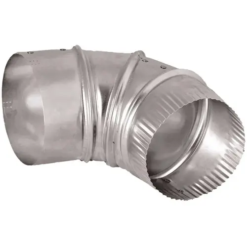 4 in. Aluminum 90-Degree Elbow Silver