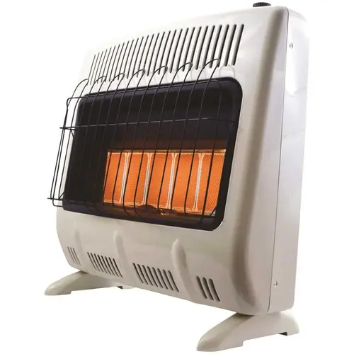 30,000 BTU Vent-Free Radiant Natural Gas Heater with Thermostat and Blower Off-White