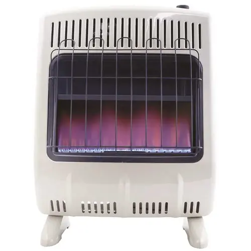 20000 BTU Vent-Free Blue Flame Natural Gas Heater with Thermostat and Blower Off-White