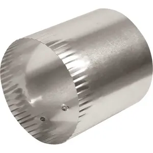 Everbilt FDC4XHD8 4 in x 4 in Solid Aluminum Duct Connector Silver