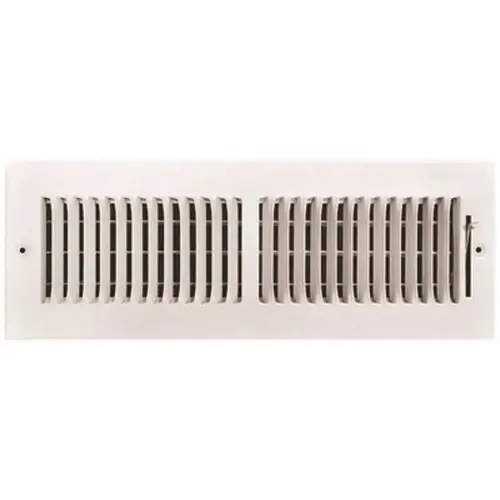 14 in. x 4 in. 2-Way Steel Wall/Ceiling Register , White 14 in. x 4 in. 2-Way Steel Wall/Ceiling Register , White