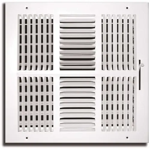 12 in. x 12 in. 4-Way Wall/Ceiling Register White 12 in. x 12 in. 4-Way Wall/Ceiling Register White