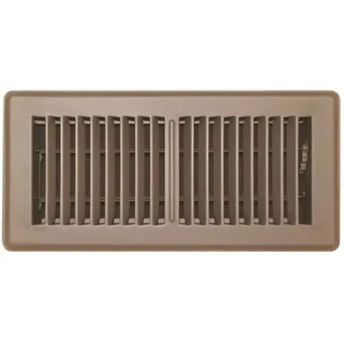 4 in. x 10 in. Brown Floor Register