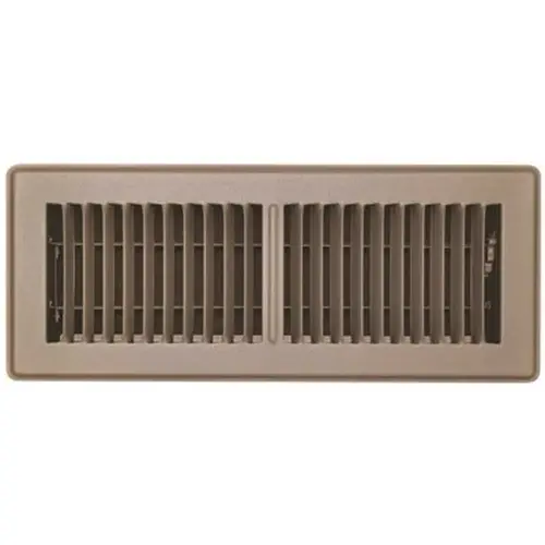 4 in. x 12 in. Brown Floor Register