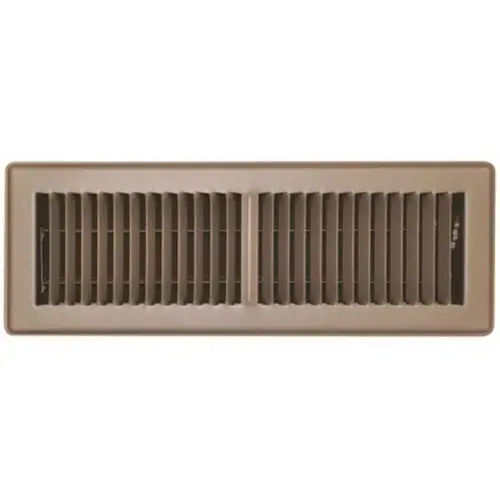4 in. x 14 in. Floor Register , Brown