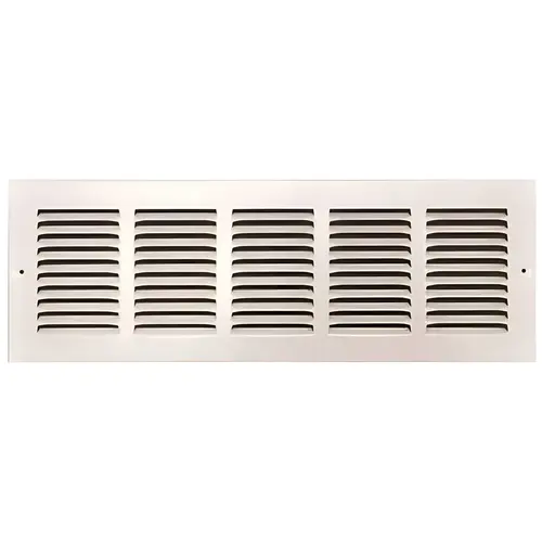 20 In. X 6 In. Stamped Return Air Grille (White) 20 In. X 6 In. Stamped Return Air Grille (White)