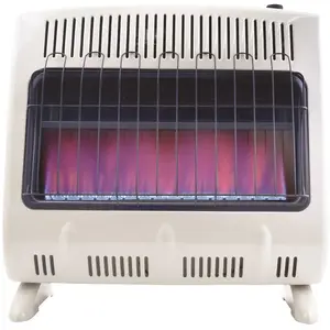 Heatstar HSSVFBF30LPBT 30,000 BTU Vent-Free Blue Flame Propane Heater with Thermostat and Blower Off-White