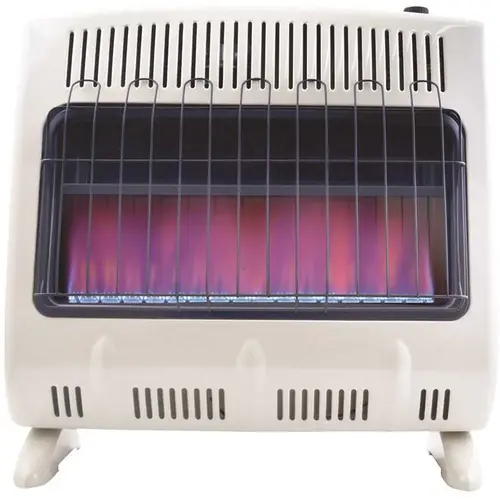 30000 BTU Vent-Free Blue Flame Natural Gas Heater with Thermostat and Blower Off-White