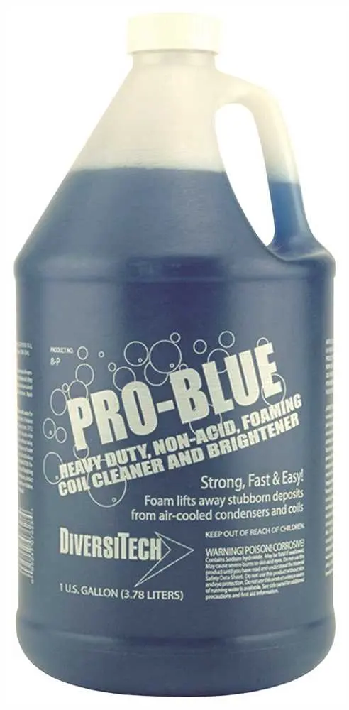 Diversitech 1 Gal. Heavy-Duty Non-Acid Foaming Concentrate Outdoor Condenser Coil Cleaner Blue - pack of 4 PRO-BLUE