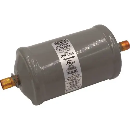 1.0-5.0 Ton 3/8" Sweat Liquid Line Filter Drier, 8 Cu In 1.0-5.0 Ton 3/8" Sweat Liquid Line Filter Drier, 8 Cu In