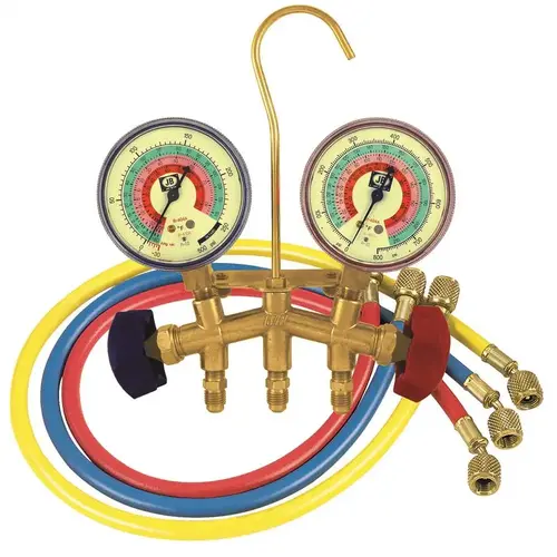 M2 Series Charging Manifold Assembly with 60 in. Ccle Hoses for R-22, R-404a, and R-410a Multi