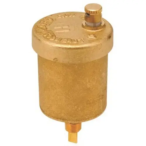 1/4 in NPT Gold Top Automatic Universal Air Vent Beige/Bisque