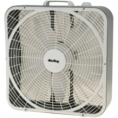 Stationary 20 in. 3-Speed Box Fan Commercial Grade (120-Volt) Gray