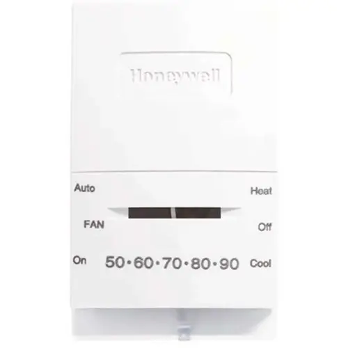 Vertical Non-Programmable Thermostat with 1H/1C Single Stage Heating and Cooling White Vertical Non-Programmable Thermostat with 1H/1C Single Stage Heating and Cooling White