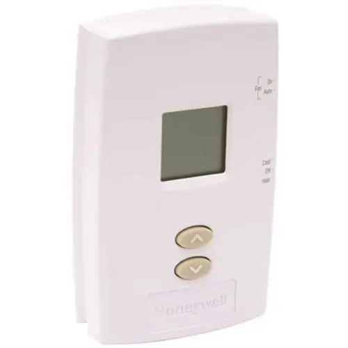 Vertical Non-Programmable Thermostat with 1H/1C Single Stage Heating and Cooling Premier White