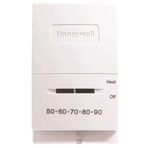 Vertical Non-Programmable Thermostat with 1H Single Stage Heating White