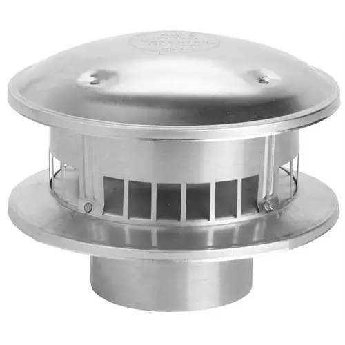 5 in. Steel Round Gas Vent Top Stainless 5 in. Steel Round Gas Vent Top Stainless
