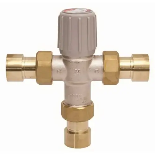 SWEAT UNION MIXING VALVES, 1 IN Bronze/Copper Metallic SWEAT UNION MIXING VALVES, 1 IN Bronze/Copper Metallic