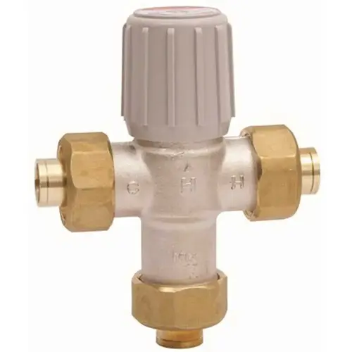 SWEAT UNION MIXING VALVES, 1/2 IN Bronze/Copper Metallic