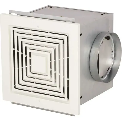 210 CFM High-Capacity Ventilation Bathroom Exhaust Fan White 210 CFM High-Capacity Ventilation Bathroom Exhaust Fan White