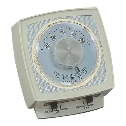 NON-PROGRAMMABLE MECHANICAL THERMOSTAT, 24 VOLTS, 1 HEAT/1 COOL, WHITE NON-PROGRAMMABLE MECHANICAL THERMOSTAT, 24 VOLTS, 1 HEAT/1 COOL, WHITE