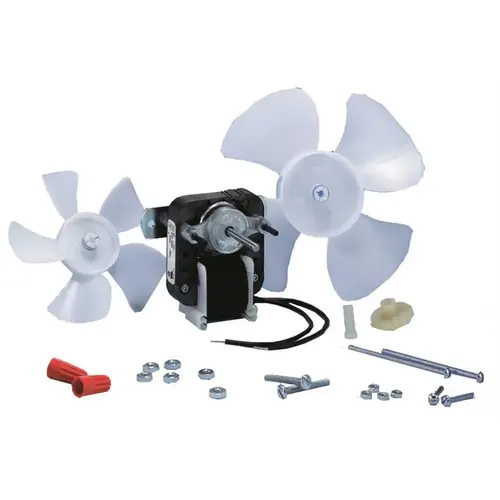 Exhaust Fan Motor Kit, Two Blades And Mounting Hardware, 120 Volt, 1 Speed