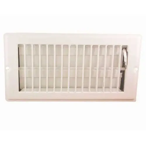 4 in. x 10 in. Steel Floor Register in White Whites 4 in. x 10 in. Steel Floor Register in White Whites