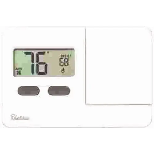 NON-PROGRAMMABLE THERMOSTAT, 1 HEAT/1 COOL, 3-VOLT DC White NON-PROGRAMMABLE THERMOSTAT, 1 HEAT/1 COOL, 3-VOLT DC White