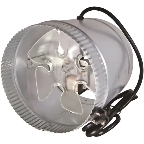 210 to 500 CFM 8 In. In-Line Duct Air Booster Fan 210 to 500 CFM 8 In. In-Line Duct Air Booster Fan