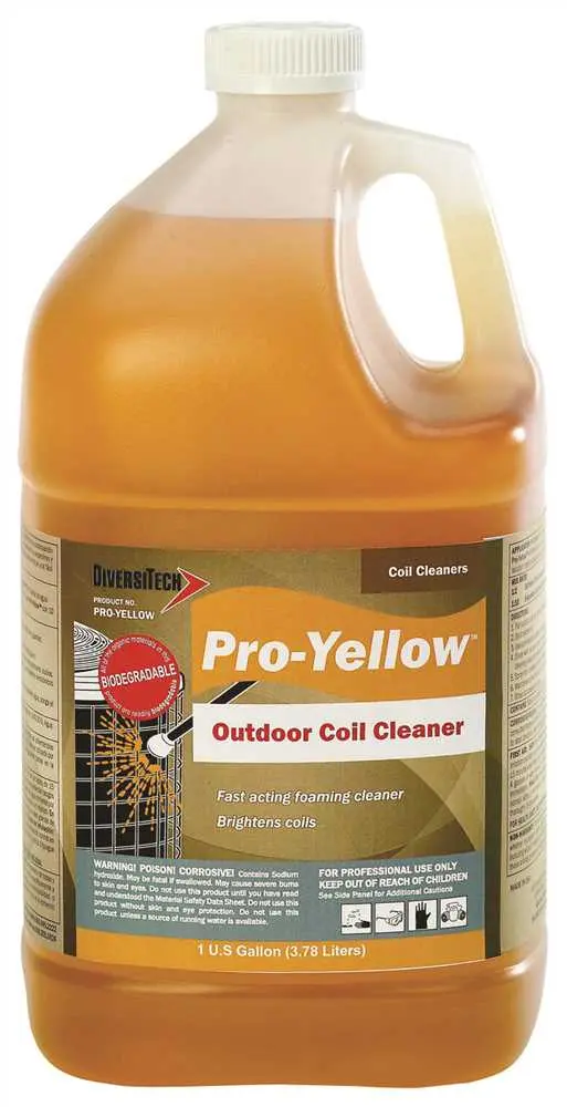 Diversitech 1 Gal. Non-Acid Foaming Outdoor Condenser Coil Cleaner Yellow - pack of 4 PRO-YELLOW