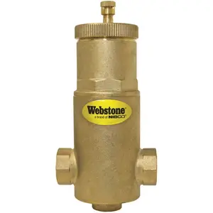 Webstone, a brand of NIBCO 74004 1 in. Forged Brass FIP Air Separator with Removable Vent Head and Coalescing Medium