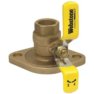 NIBCO 41403W 3/4 in. Brass Lead-Free IPS Threaded Isolator Full Port Ball Valve with Rotating Flange and Adjustable Packing Gland