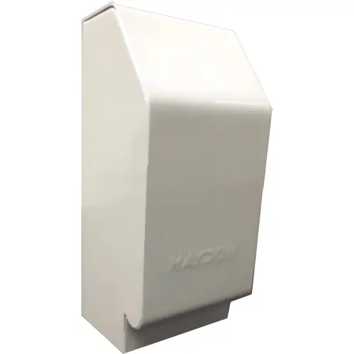 Heat Base 750 3" Left-Hand End Cap, Steel Material, 3" Width, 7.25" Height, 3.1875" Depth, White Finish