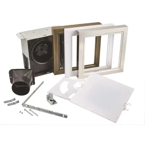 Roomside Decorative 110 CFM Ceiling Bathroom Exhaust Fan with Square LED Panel and Easy Change Trim, ENERGY STAR Roomside Decorative 110 CFM Ceiling Bathroom Exhaust Fan with Square LED Panel and Easy Change Trim, ENERGY STAR