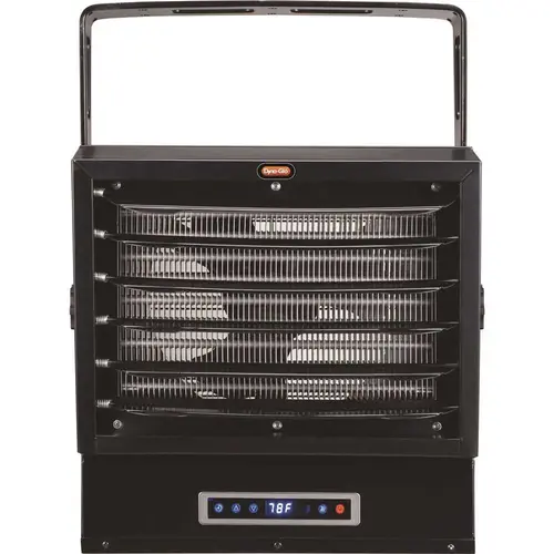 10,000-Watt Dual Heat Electric Garage Heater with Remote Black 10,000-Watt Dual Heat Electric Garage Heater with Remote Black