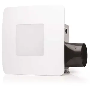 ReVent RVL50 50 CFM Easy Installation Bathroom Exhaust Fan with LED Lighting White