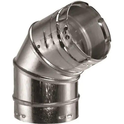 3 in. x 6 in. Type B Gas Vent 45-Degree/60-Degree Elbow for Chimney Pipe 3 in. x 6 in. Type B Gas Vent 45-Degree/60-Degree Elbow for Chimney Pipe