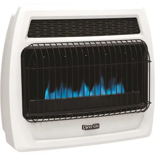 30,000 BTU Blue Flame Vent Free Liquid Propane Thermostatic Wall Heater White