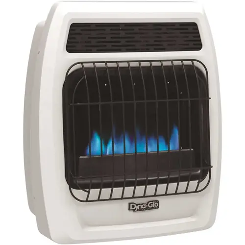 10,000 BTU Blue Flame Vent Free Liquid Propane Thermostatic Wall Heater White