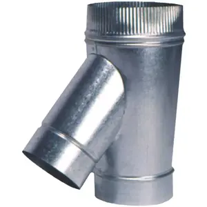 Master Flow 26FY6X6X5 6 in. x 6 in. x 5 in. 26 Gauge Flue Wye