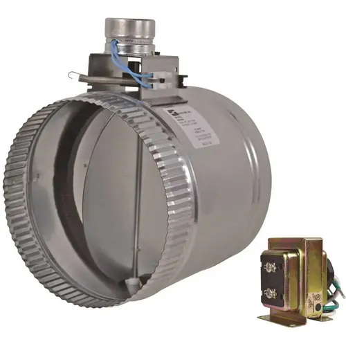 8 in. Motorized Adjustable Damper, Open